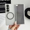 with Glass Screen Protector Case For Samsung Z Fold 8 Galaxy Z Fold 7 6 5 Magnetic Ring Central Axis Matte Protective Cover