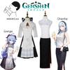Original Genshin Impact Amber Tea Collaboration Cosplay Costume Vintage Cheongsam Outfit For Anime Exhibition
