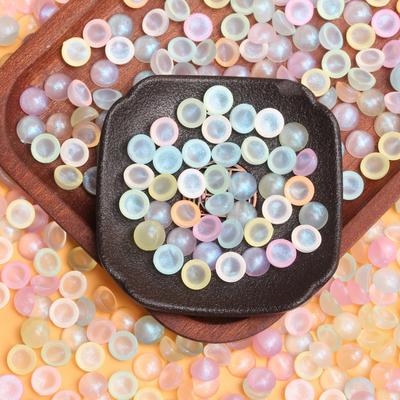 500g 10mm/12mm bezpórové šperky pro vlastní potřebu Módní jemné třpytivé korálky Kulatá nášivka Půlkruhový makaron Barva Materiál Akryl Ruční výroba