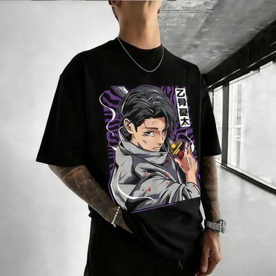 Jujutsu Kaisen Okkotsu Yuta Unisex Reines Baumwoll-T-Shirt 2026 Sommer Anime-Print Rundhalsausschnitt Locker Familien Kurzarm-Oberteil