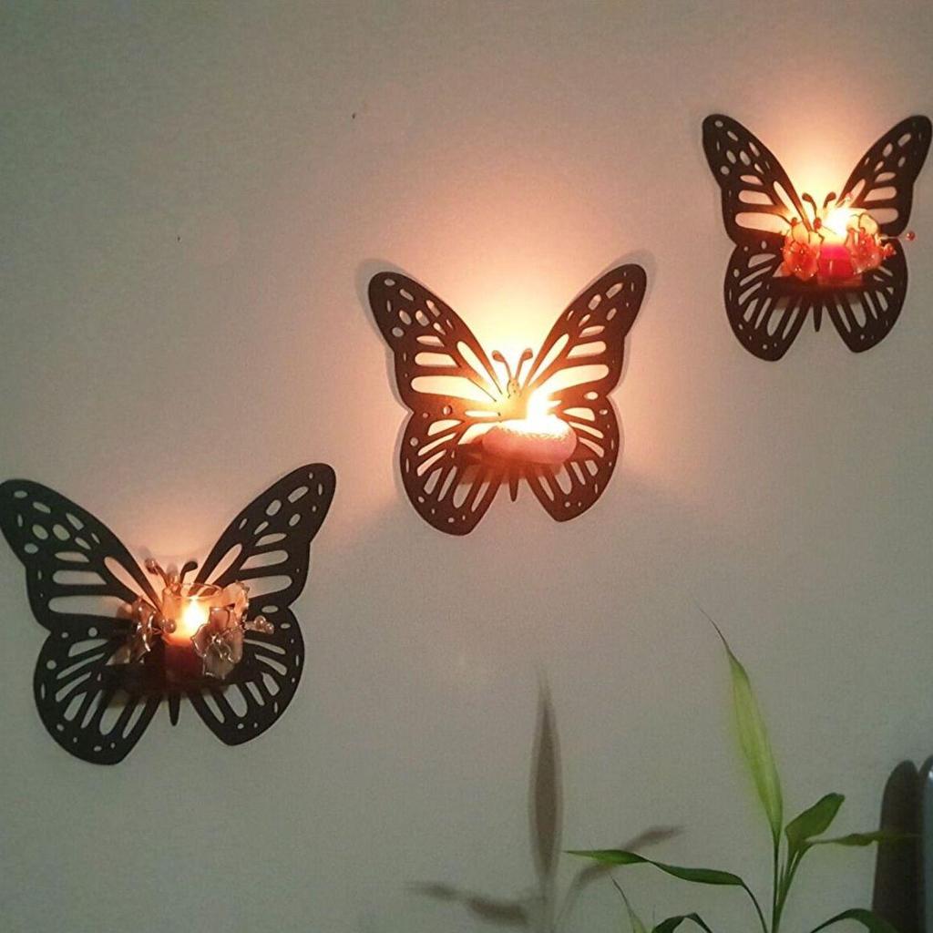 Mensola Angolare Da Parete A Forma Di Farfalla, Organizer Da Parete Cristalli Da Parete Pietre Decorazioni Per La Casa D