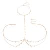 Accessories, beach bikini metal multi-layer breast chain, sexy star-shaped fringed chain body chain for women
