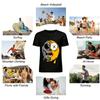 Melting Half Skull Smiley Graphic Casual Short Sleeve Tee Pure cotton T-shirt
