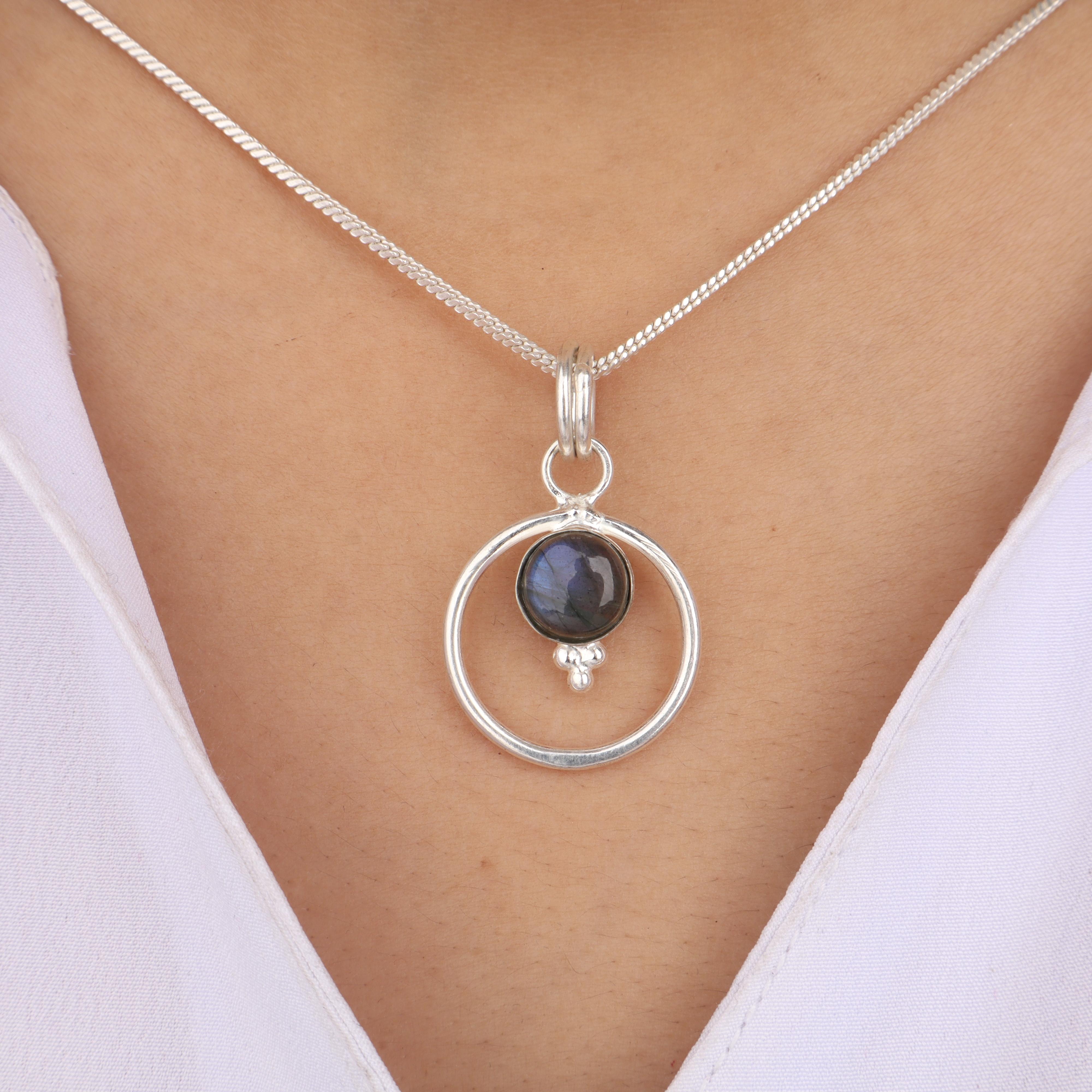 

Labradorite Gemstone 925 Sterling Silver Handmade Jewelry Partywear Pendant 1.2 For Her PP-68-30