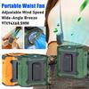 Outdoor Portable Waist Fan Wearable Waist Clip Fan Cooling Belt Fans With Flashlight Hands-Free Hanging Neck Fans Outdoor Tools