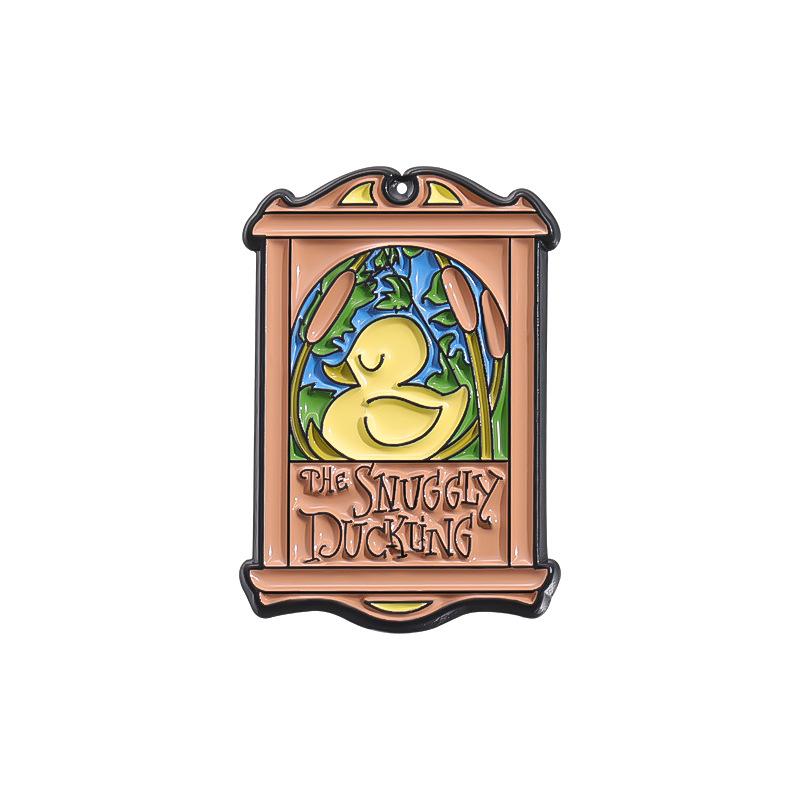 

Cartoon Design Whimsical Metal Enamel Brooch Playful Monster Duck Starry Sky Art Pin For Eyecatching Statement Fashion QHXZ2334