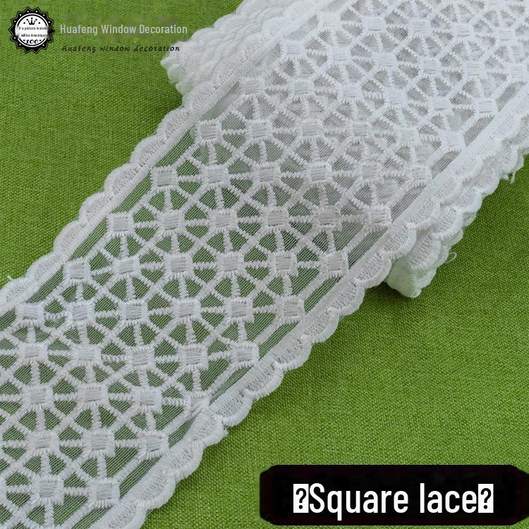 Weißer Spitzen-Netzrock-Vorhang: Besticktes DIY-Bekleidungsaccessoire, 10-65 cm, 13 Meter