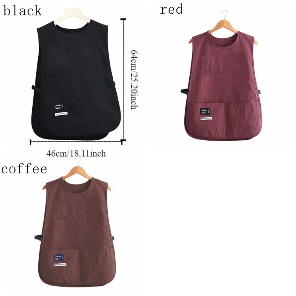 Solid Color Vest Style Apron Waterproof Cooking Apron Cleaning Supplies Chef Apron  Kitchen
