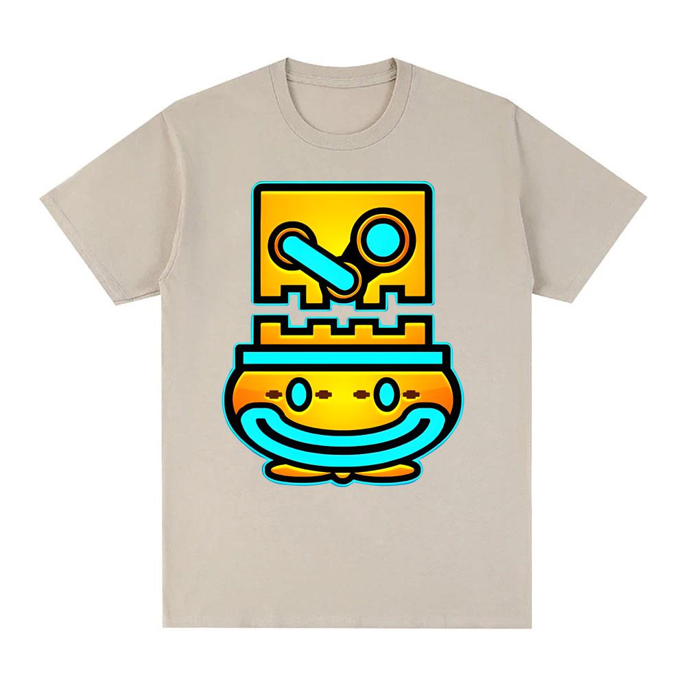 Geometry Dash T-Shirt 2026 Neue Rhythmus-Plattform Elektronische Spiele Grafikdruck TEE Baumwolle Bequem Hochwertige T-Shirts