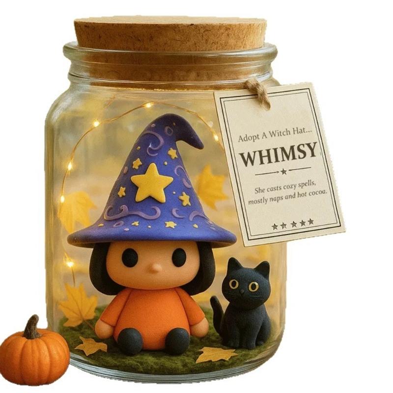 

Multipurpose Witch Hat Figurine Container Halloween Themed Crafted Resin Candy Dish For Festival Event 1