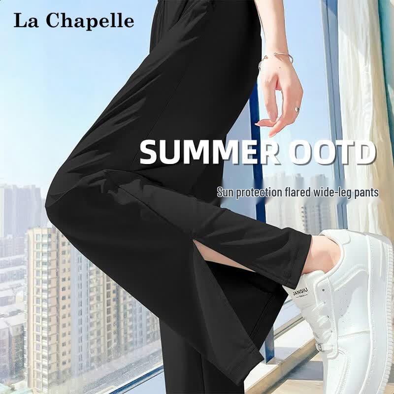 La Chapelle Women s UV Protection Ice Silk Wide-Leg Casual Pants L