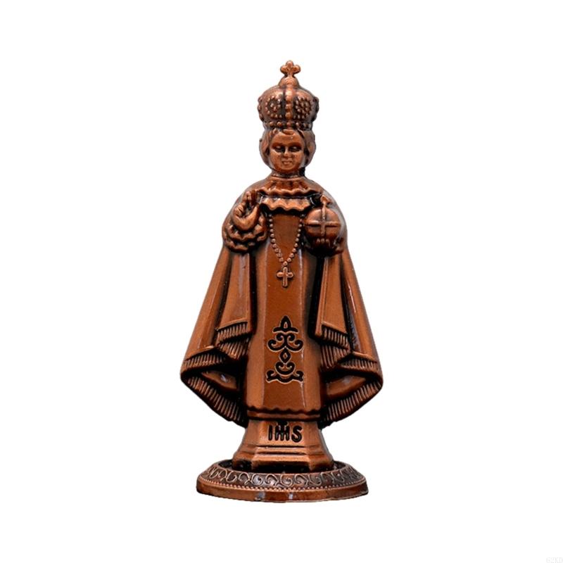 62KD Metal Maria Figurine Vintage Antique Christian Religious Figure Statue Ornament