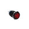 Hazard Light Bistable Button 19X38Mm Black