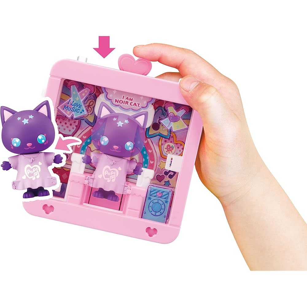 MegaHouse Snap Friends Noir Cat Rainbow Stage Action Toy for Ages 5 and Up
