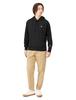 Hoodie Long Sleeve One Point Logo Hooded Sweatshirt Sports Black M [Champion] Men's C3-XS151