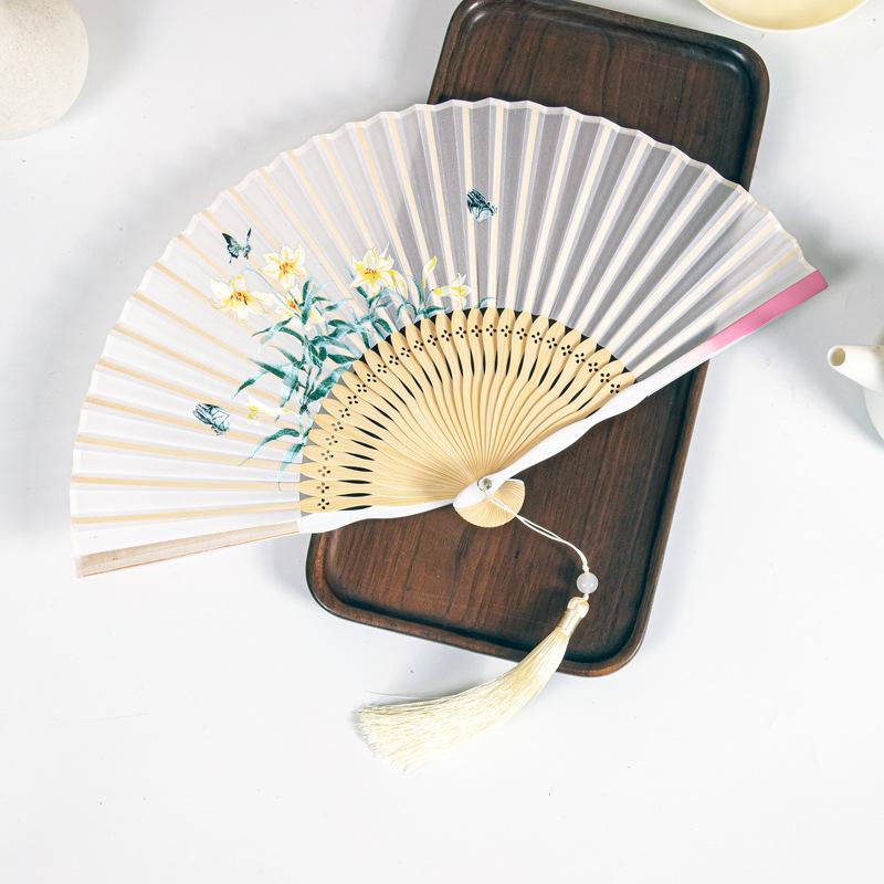 Gradient Cheongsam Style Hanfu Dance Folding Fan