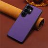 Luxury Plain Pu Leather Phone Case For Samsung Galaxy S26 Ultra S23 FE S24 S25 Plus Wireless Charging Ultra Thin Soft Cover