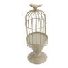 Vintage Candle Holder Iron Bird Cage Shape Candlestick Detachable Stable Base Desktop Decoration for Bedroom Restaurant Hotel