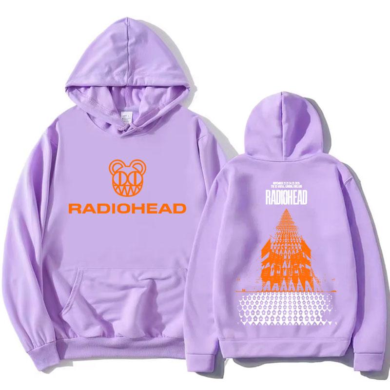Rock Band Radiohead Trasa 2025 Listopad Bluzy Polarowe Zimowe Długi Rękaw Bluzy z Kapturem Casualowa Moda Męskie/Damskie Pulowery