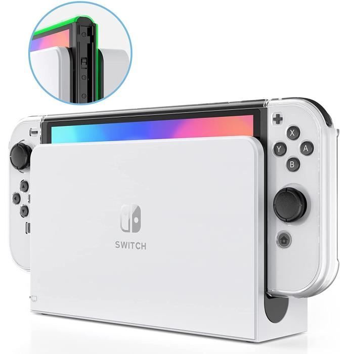 Átlátszó szilikon tok kompatibilis a Nintendo Switch OLED 2021-gyel - Phonillico®