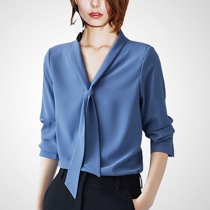 

Fashion Elegant Blue Spring Design Niche Shirt Blue S