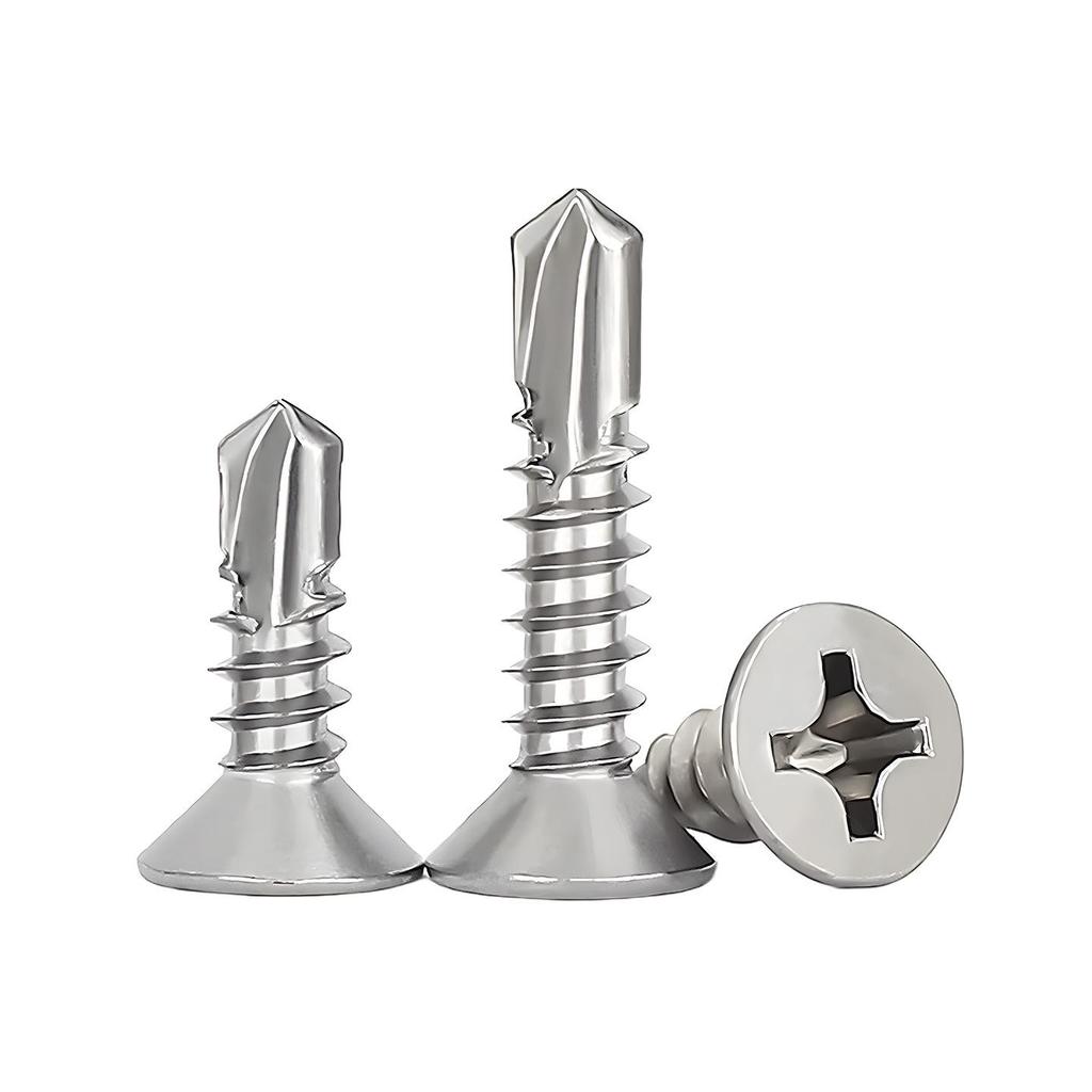 410 Stainless Steel Phillips Flat Head Self-Drilling Countersunk Screws M4.2 M4.8