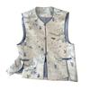 Early spring vest high-end embroidered jacquard sleeveless vest buckle vest for women