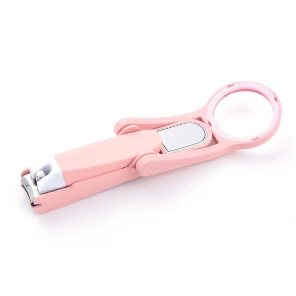 Anti-splash The Elderly Practical Nail Clipper with Magnifying Glass Multifunctional Stainless Steel Nail Clippers