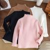 Half High Neck Baby Sweaters Autumn Winter Kids Boys Girls Long Sleeve Pure Color Knit Sweater Baby Kids Boys Girls Pullover Sweatersdershirt