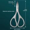 1pc Stainless Steel Nail Scissors for S & Adults Curved, Concave Blades for Trimming, Durable Pedicure & Manicure Scissors