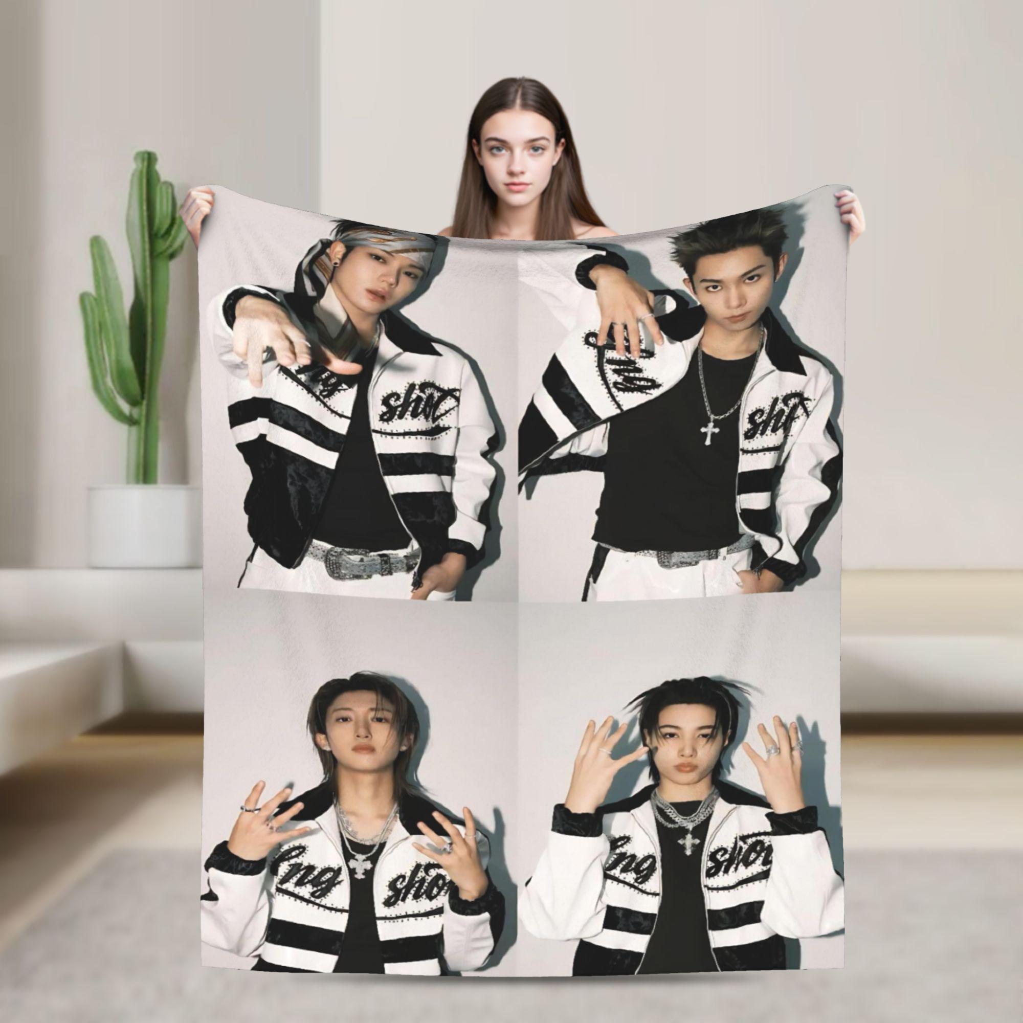 

Kpop Group Lngshot Blanket Warm Cozy Fluffy Throw Blankets for Couch 50x60 Inch Multiple Sizes Rug Piece 100x150cm