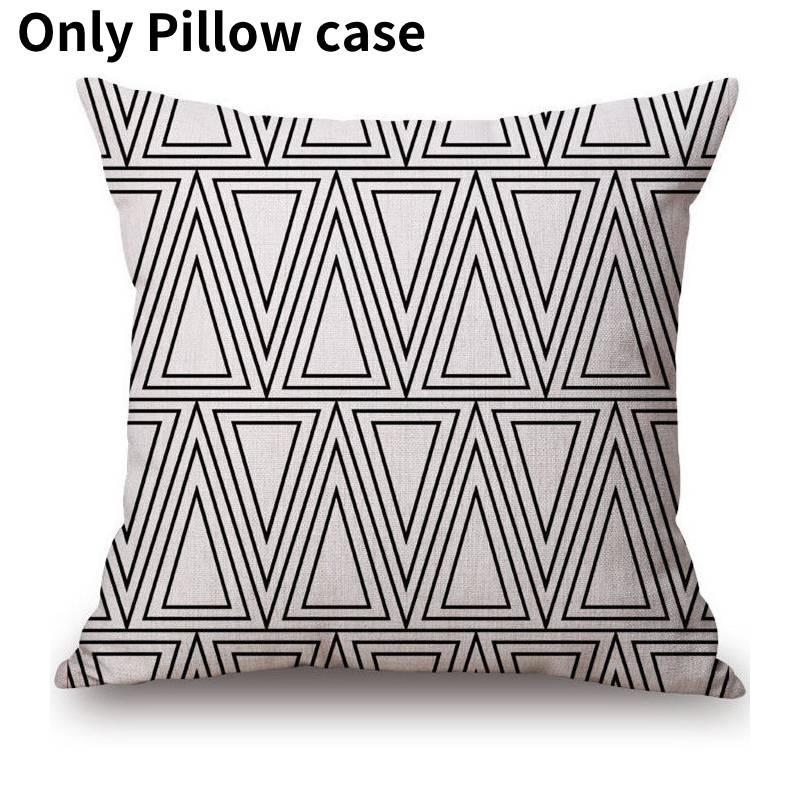 Luxurious Nordic Style Black Letter Digital Print Cushion Cover For Home Decor