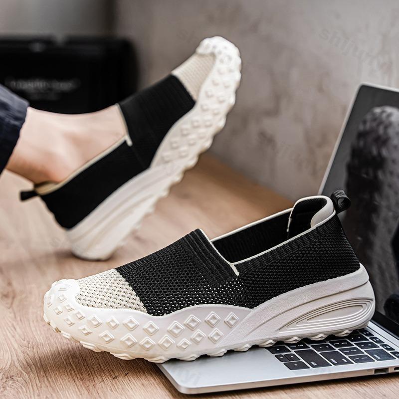 Fashion 2025 Autumn Men's Fashion Shallow Mouh Thick Soled Casual Fisherman Shoes Mesh Breathable Comfortable Versatile Chunky Sneakers