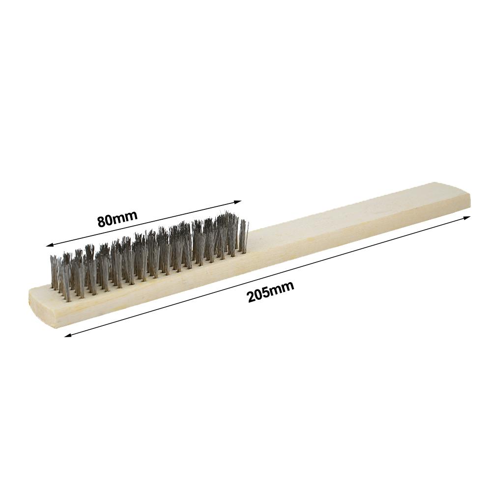 3Pcs/lot Mini Stainless Steel Rust Brush Brass Cleaning Polishing Detail Metal Brush Wire Toothbrush Cleaning Tool Family Kit