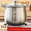 Stainless Steel 316 Extra Thick Soup Pot with Steamer for Induction & Gas Cookers