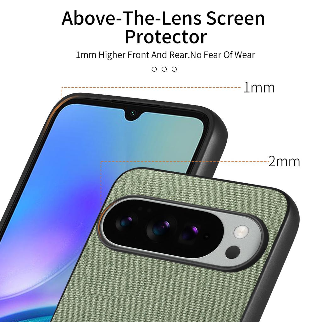 For Google Pixel 10 Pro XL Leather Phone  Back Cover with Cloth Texture