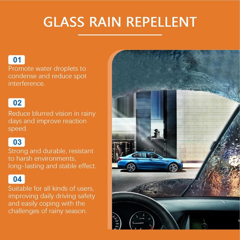 Car Mirror Cleaning Rainproof Anti-fog Water Repellent Coating Agent Glass Spray Waterproof Car Glass Rainproof Agent with Towel
