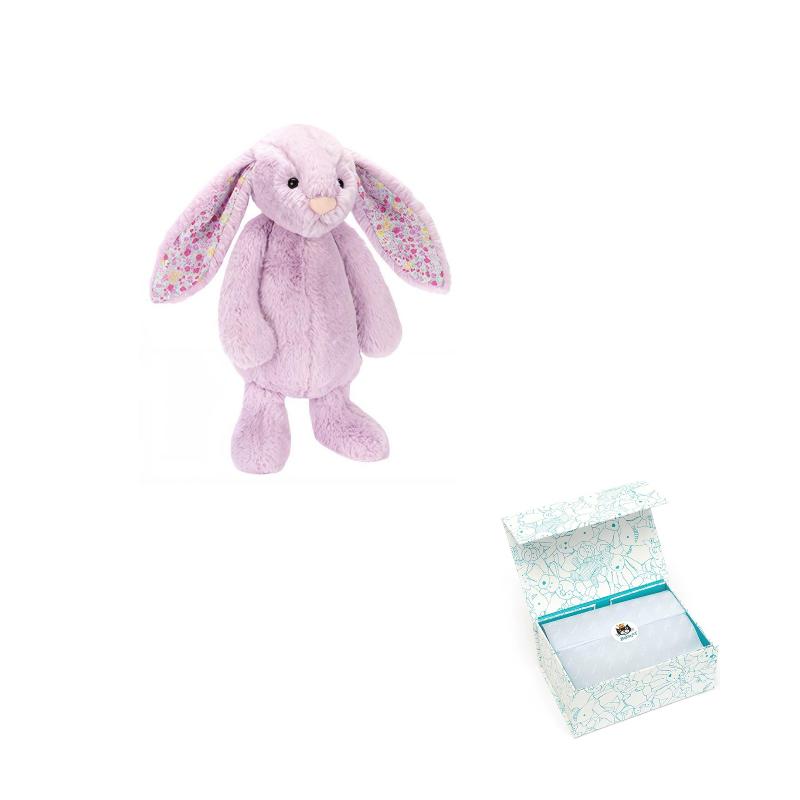 Jellycat Bonnie Rabbit Series Floral Purple Jasmine Soothing Doll Plush Doll 31cm High