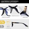 CRIXALIS 2Pcs Square Anti Blue Light Glasses For Men And Women Black & Transparent Frame Unisex Computer Wearing Women Glasses