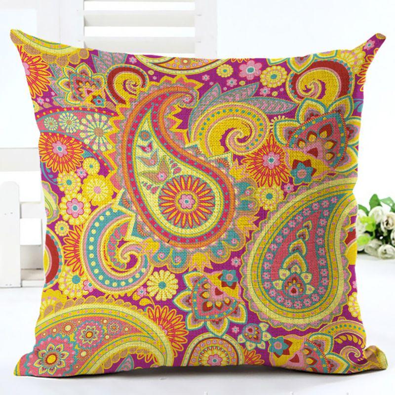 Exquisite Kissenbezüge mit Paisley-Print im Ethno-Stil für Vintage-Böhmische Sofadekoration