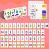 Hračky Vzdělávací Montessori pomůcky Dětský stolní učební karty Angličtina Barva Tvar Zvíře Mateřská škola Kognitivní kartičky