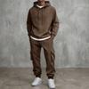 Men's 2-Piece Zip-Up Jacket and Cargo Pants Set Color Elastic Waist Tapered Leg Outdoor Casual Sportswear