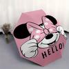 1pc Minnie Mouse Hello Automatic Folding Umbrella: Compact 8-Bone Design Cartoon Outdoor Travel Companion, Business Umbrella, Christmas Vale