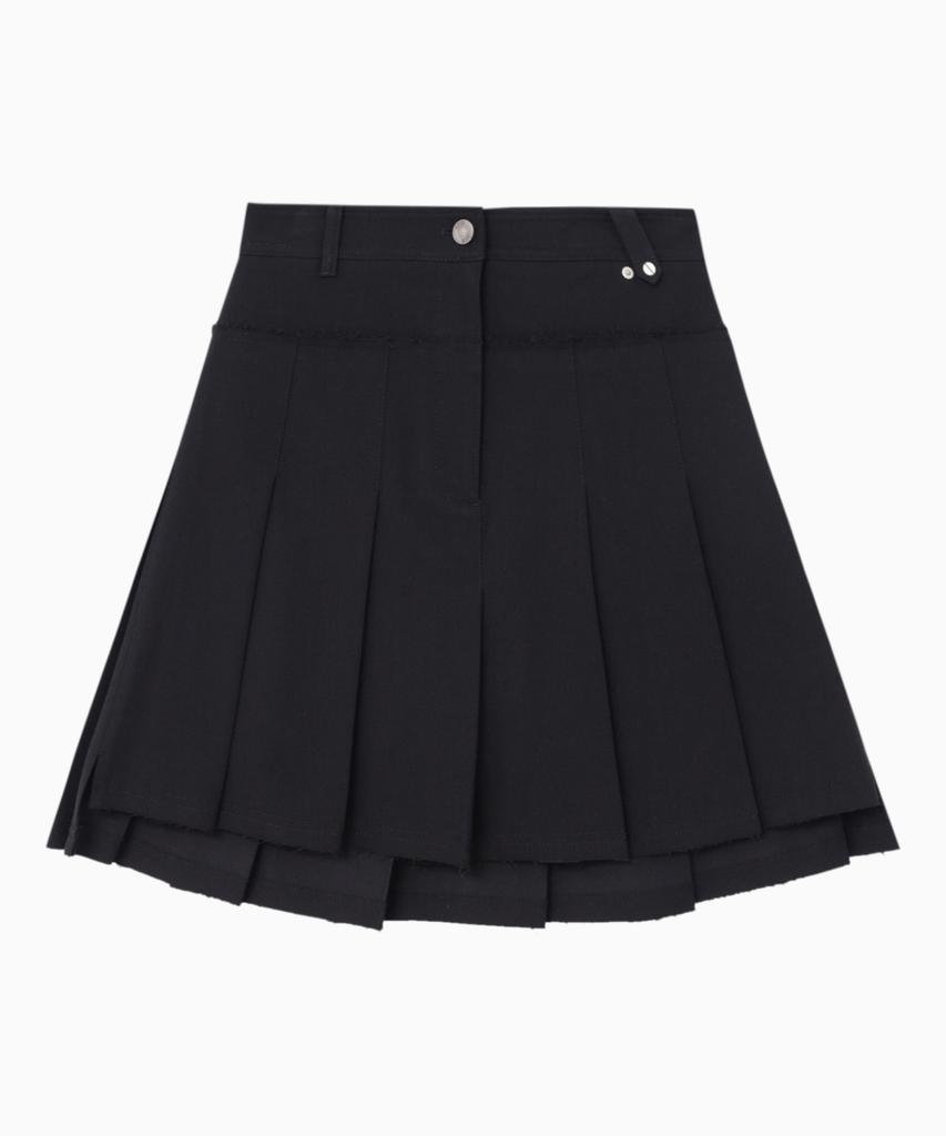 Jenyujeu Swifts Asymmetrical Pleated Skirt - Black