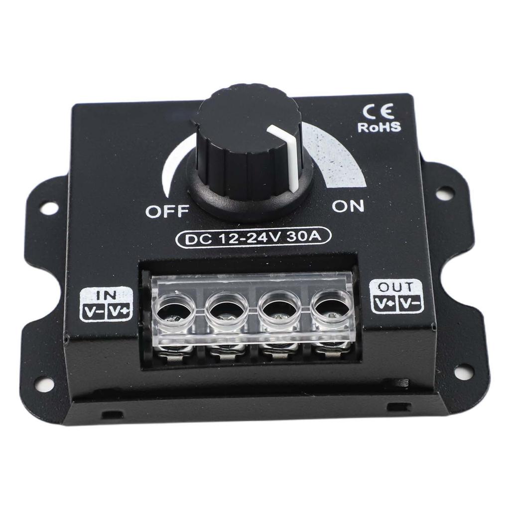 Robust Knob Dimmer for Single Color LED Strips Compatible with DC Voltage