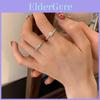 Bague coréenne minimaliste élégante ornée de fleurs et de perles, ajustable et ouverte, pour femme.