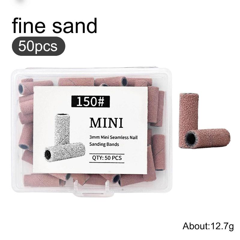 50/60/100Pcs 3MM Mini Nail Sanding Bands Sets For Dead Skin Calluses Nail Gel Remove 120#150#180#240#