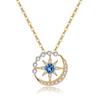 2022 Hexagram Star Trail Japanese Light Luxury Necklace, Gold-Plated s925 Silver, Niche Design for Women