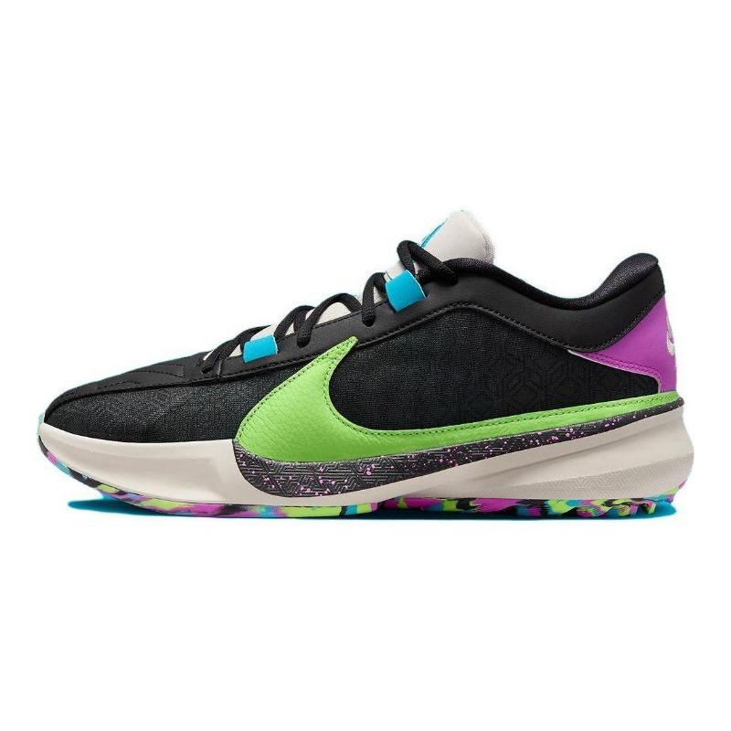 Мужские низкие баскетбольные кроссовки Nike Zoom Freak 5 Черно-зеленые DX4996-002 EU 42