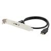 Ulyris USB Front Panel Header and Rear Panel Extension Bracket Male To Female Extension Cable 3.1 [45cm] Type-E Type-C